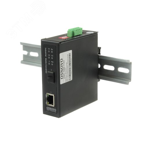 Медиаконвертер промышленный 1хRJ45 (PoE до 30 Вт), 1хSFP, 1 Гб/с, IP30, до 250 м - SCandT