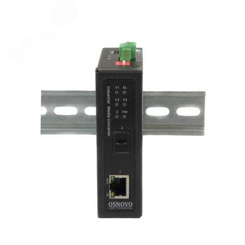 Медиаконвертер промышленный 1хRJ45 (PoE до 30 Вт), 1хSFP, 1 Гб/с, IP30, до 250 м - фото 2