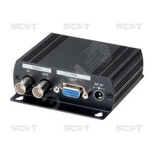 Конвертер аналогового видеосигнала в VGA-сигнал, разрешение до 1280х1024, частота до 85Гц (AD001H2) - SC&T