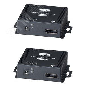 Комплект для передачи (удлинитель) DisplayPort по одному кабелю витой пары CAT6a до 70м (DP02E) - SC&T