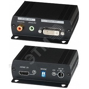 Преобразователь HD01 HDMI сигнала в DVI и аудиосигнал. Преобразует HDMI сигнал. (HD01) - SC&T