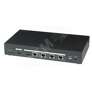 Распределитель-усилитель HDMI + К) по витой паре CAT5e/6 (1 входа/4 выхода) (HE04) - SC&T