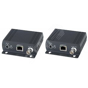 Комплект (передатчик + приёмник) для передачи одного сигнала Ethernet и одного Composite video по од - SC&T