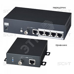 Неуправляемый PoE коммутатор Fast Ethernet на 4 порта со встроенным удлинителем Ethernet до 2000м по - SC&T