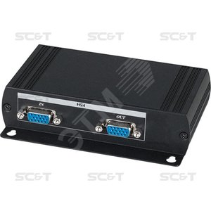 Распределитель 1 VGA вход на 5 выходов (1 VG + RJ-45). Макс.разрешение 1600х1200 (VD105) - SC&T