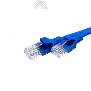 Патч-корд U/UTP Cat.5e 4x2х26AWG (7x0.16mm) Cu PVC синий 2м (10-0108) - SUPRLAN