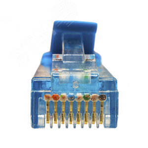 Патч-корд U/UTP Cat.5e 4x2х26AWG (7x0.16mm) Cu PVC синий 2м (10-0108) - фото 4