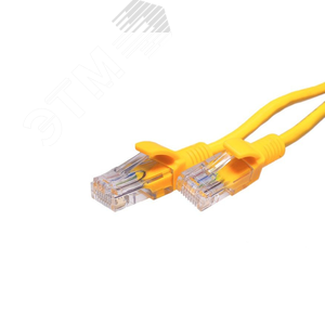 Патч-корд U/UTP Cat.5e 4x2х26AWG (7x0.16mm) Cu PVC желтый 2м (10-0123) - SUPRLAN