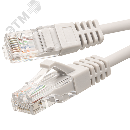 Патч-корд UTP 5e 4x2 26AWGCu LSZH серый 5м - SUPRLAN