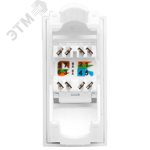 Модуль розетки 45х22,5 Mosaic в сборе UTP 8P8C    (RJ-45) cat.5e - фото 4