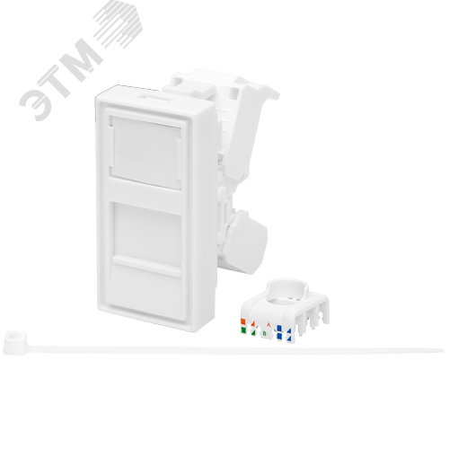 Модуль розетки 45х22,5 Mosaic в сборе UTP 8P8C    (RJ-45) cat.5e - фото 5