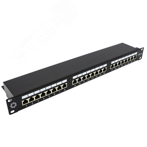 Патч-панель 19'. 24 порта RJ-45. FTP. Cat.5e. 1U - SUPRLAN