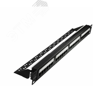 Патч-панель 19'. 24 порта RJ-45. UTP. Cat.5e. 1U - SUPRLAN