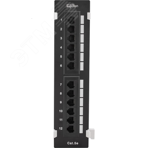 Патч-панель настенная 12 портов RJ-45. UTP. Cat.5e - SUPRLAN