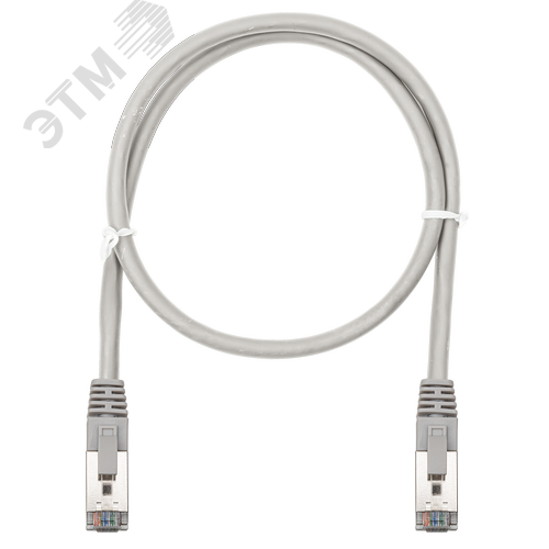 Патч-корд FTP 6 4x2 24AWG Cu LSZH серый 0,5м - фото 3
