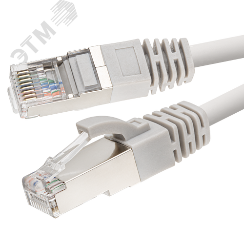 Патч-корд FTP 6 4x2 24AWG Cu LSZH серый 2м - SUPRLAN