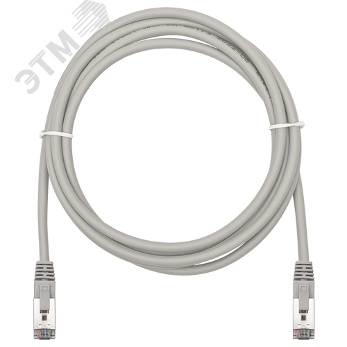 Патч-корд FTP 6 4x2 24AWG Cu LSZH серый 2м - фото 3