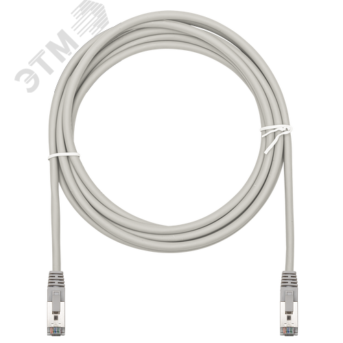 Патч-корд FTP 6 4x2 24AWG Cu LSZH серый 3м - фото 3