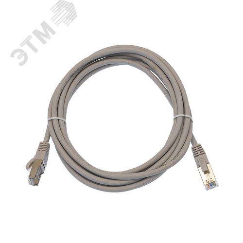 Патч-корд FTP 6 4x2 24AWG Cu LSZH серый 3м - фото 6