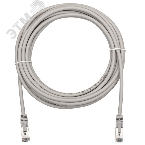 Патч-корд FTP 6 4x2 24AWG Cu LSZH серый 5м - фото 3
