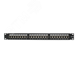 Патч-панель коммутационная 19‘, 24хRJ-45, STP, Cat.6a, 1U SUPRLAN SYSTEM Project (SL20-TSS24EA10) - SUPRLAN