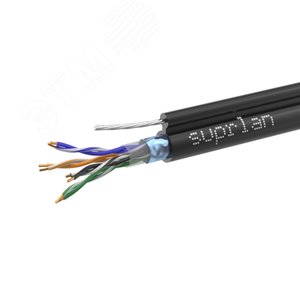 Витая пара F/UTP кат 5e 4x2xAWG24 Standart Cu PE OUT T-FG8 трос 305м - SUPRLAN