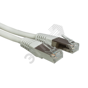 Шнур коммутационный SUPRLAN SYSTEM FTP Cat.5e. 4x2x26AWG (7x0.16mm) Cu PVC серый. 2m (SL-30F20D) - SUPRLAN