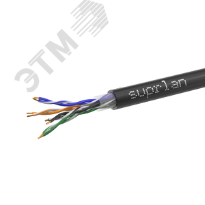 Витая пара SUPRLAN Standard UTP 5e 4x2xAWG24 Cu PE Out. - фото 2