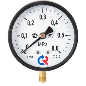 Манометр общетехнический осевой ТМ-510Т.00 0...1.6 МРа 1/2' 150С кл.1.5