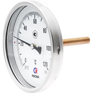 Термометр биметаллический осевой БТ-51.211 0...120С 1/2' 250 кл.1.5