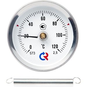 Термометр биметаллический накладной БТ-30.010 0...120С кл.2.5 - РОСМА