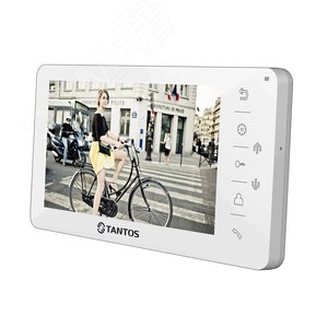 Монитор видеодомофона TFT LCD 7 поддержка работы с вызывными панелями и видеокам (Amelie White HD) - Tantos