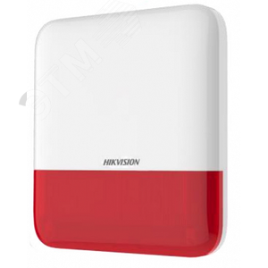 Оповещатель уличный беспроводной (красный индикатор) AX PRO (DS-PS1-E-WE Red) - Hikvision