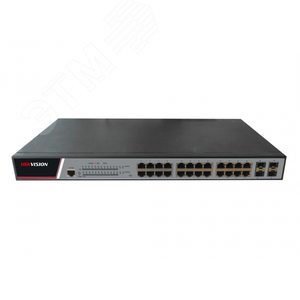 Коммутатор L2, Управляемый, 24 RJ45 1000M, 4 1000M SFP порта, VLAN, RSTP, IGMP, QoS, ERPS (DS-3E2528(B)) - Hikvision