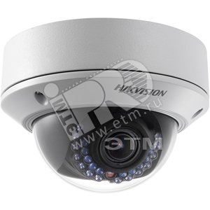Видеокамера IP  купольная вандалозощищенная ИК подсветка 20м PoE IP 66 - Hikvision