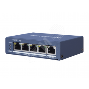Коммутатор POE Неуправляемый, 4 RJ45 1000M PoE (DS-3E0505P-E) - Hikvision