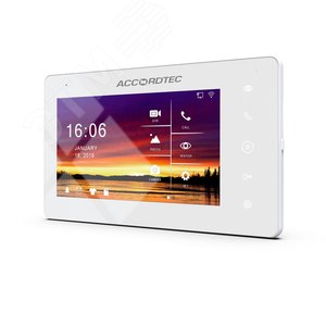 "Монитор домофона AT-VDA752C/SD WH SD карта аналоговый дисплей 7"" белый" - AccordTec