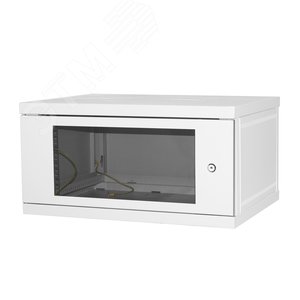 Шкаф 19” для оборудования, 6U х 600 мм, с настенным креплением (без ножек/роликов) (R-066WW) - Roxton