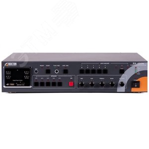 Система оповещения-USB-проигрыватель-тюнер-усилитель автоматическая 480 Вт, 1 микр/2 лин входа, 5 зон, модуль контроля линий, работа в локальной сети через SIP-протокол, ИК-пульт ДУ (SX-480N) - Roxton