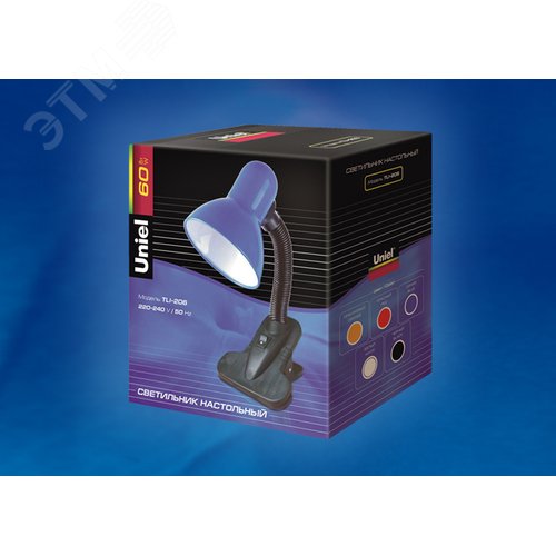 Светильник настольный. Цоколь E27. Цвет черный 3