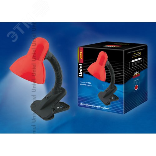 Светильник настольный TLI-206. Цоколь E27. Цвет красный 3