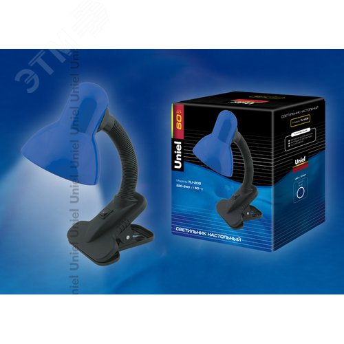 Светильник настольный TLI-206. Цоколь E27. Цвет синий 3