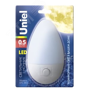 Ночник светодиодный DTL303 0,5W 3LED белый Овал - фото 2