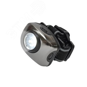 S-HL011-C Gun Metal Фонарь «Bright eyes comfort» (налобный фонарь), алюм. корпус, 1 LED, упаковка кламшелл, 3хААА н/к | 03212 | Uniel - UNIEL