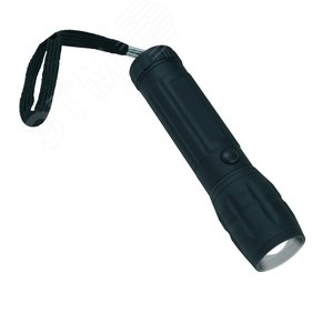 S-LD038-C Black Фонарь «Simple lightclassic plus», прорезиненный корпус, 0,5 Watt LED, упаковка кламшелл, 3хААА н/к, цвет Черный | 07595 | Uniel