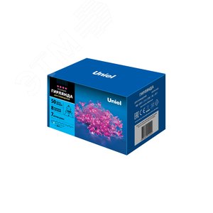 ULD-S0700-050/DTA PINK IP20 PINK SAKURA Гирлянда светодиодная с контроллером «Сакура розовая», 50 светодиодов, 7 м, розовая,IP20,провод прозрачный (07933) - UNIEL