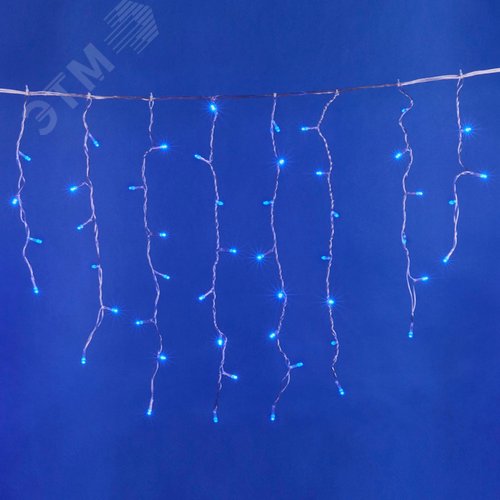 Бахрома светодиодная с контроллером 200 светодиодов 3 м синий IP20 прозрачный провод ULD-B3010-200/DTA BLUE IP20 2