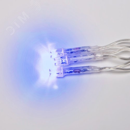 Бахрома светодиодная с контроллером 200 светодиодов 3 м синий IP20 прозрачный провод ULD-B3010-200/DTA BLUE IP20 4