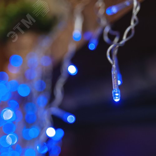 Бахрома светодиодная с контроллером 200 светодиодов 3 м синий IP20 прозрачный провод ULD-B3010-200/DTA BLUE IP20 11