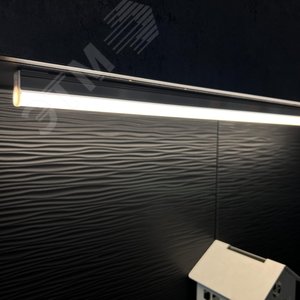 Светильник линейный LED (аналог Т5), 800Lm, 4200К, выключатель на корпусе ULI-L02-10W-4200K-SL. Цвет корпуса - серебристый - фото 5